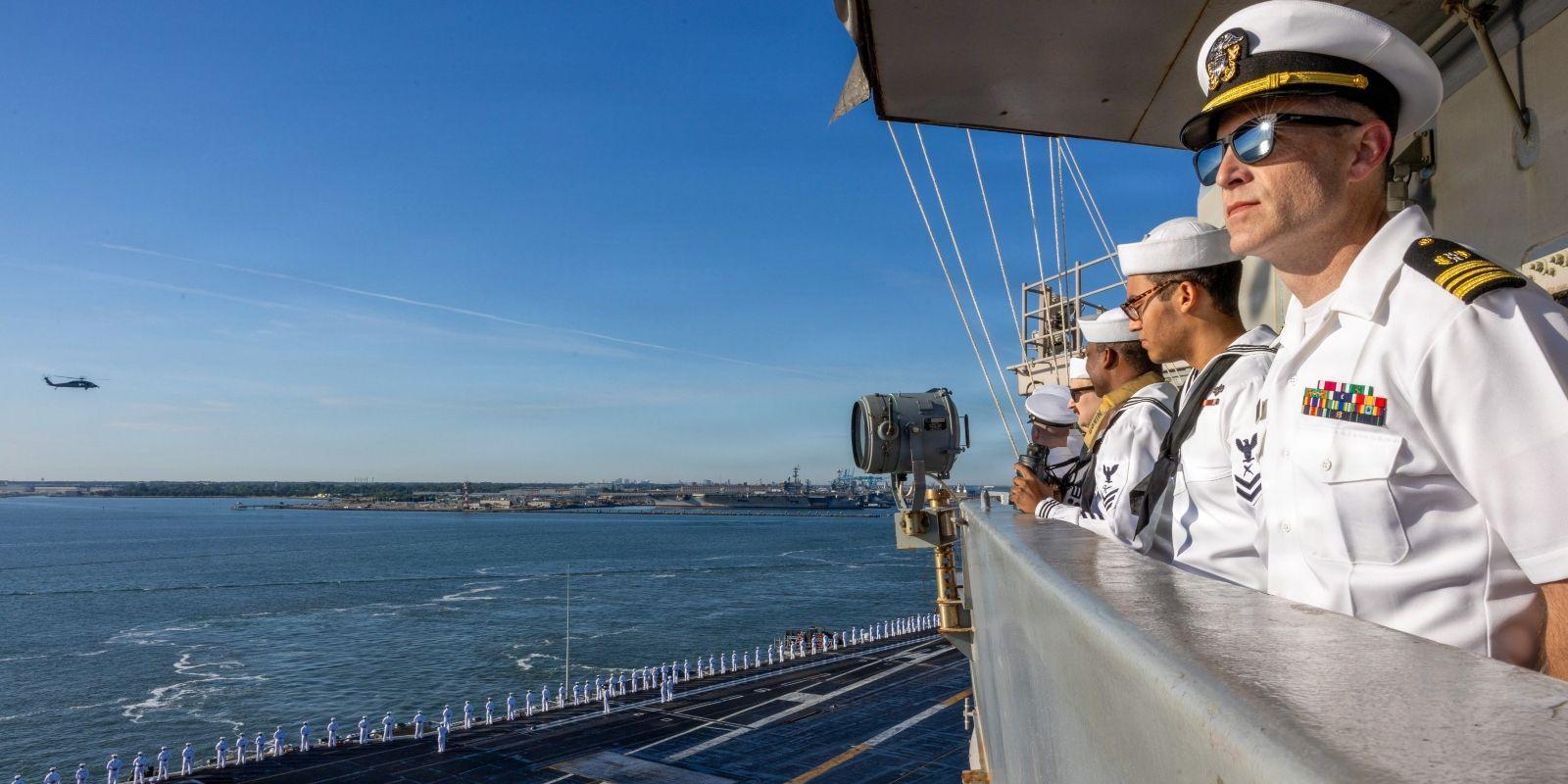 Gerald R. Ford Returns Home After Breaking the Navy’s Longest Deployment Record